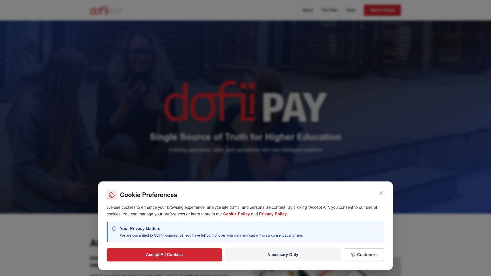 Dofii Pay — Making an enterprise FinTech platform legible to universities and investors.